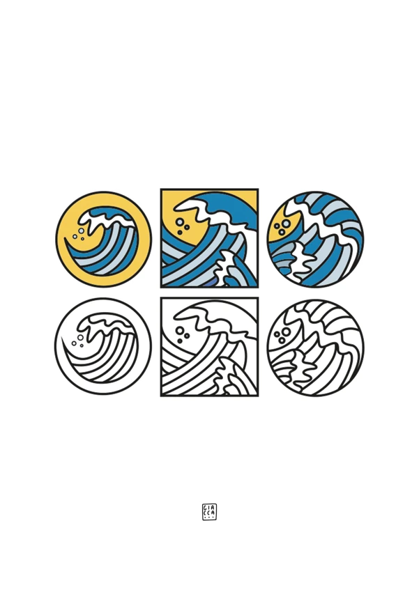 Waves, illustrazione di Giacomo Nocciola